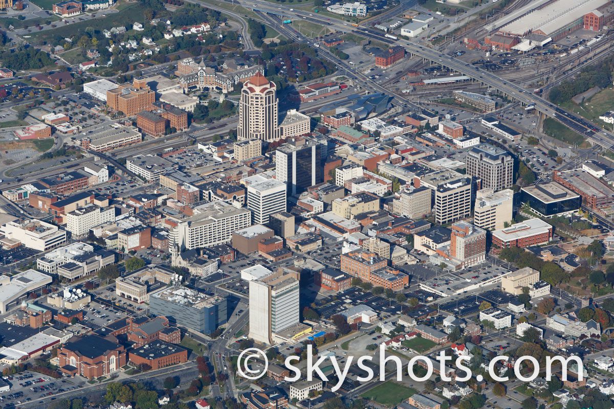 Downtown skyline from above