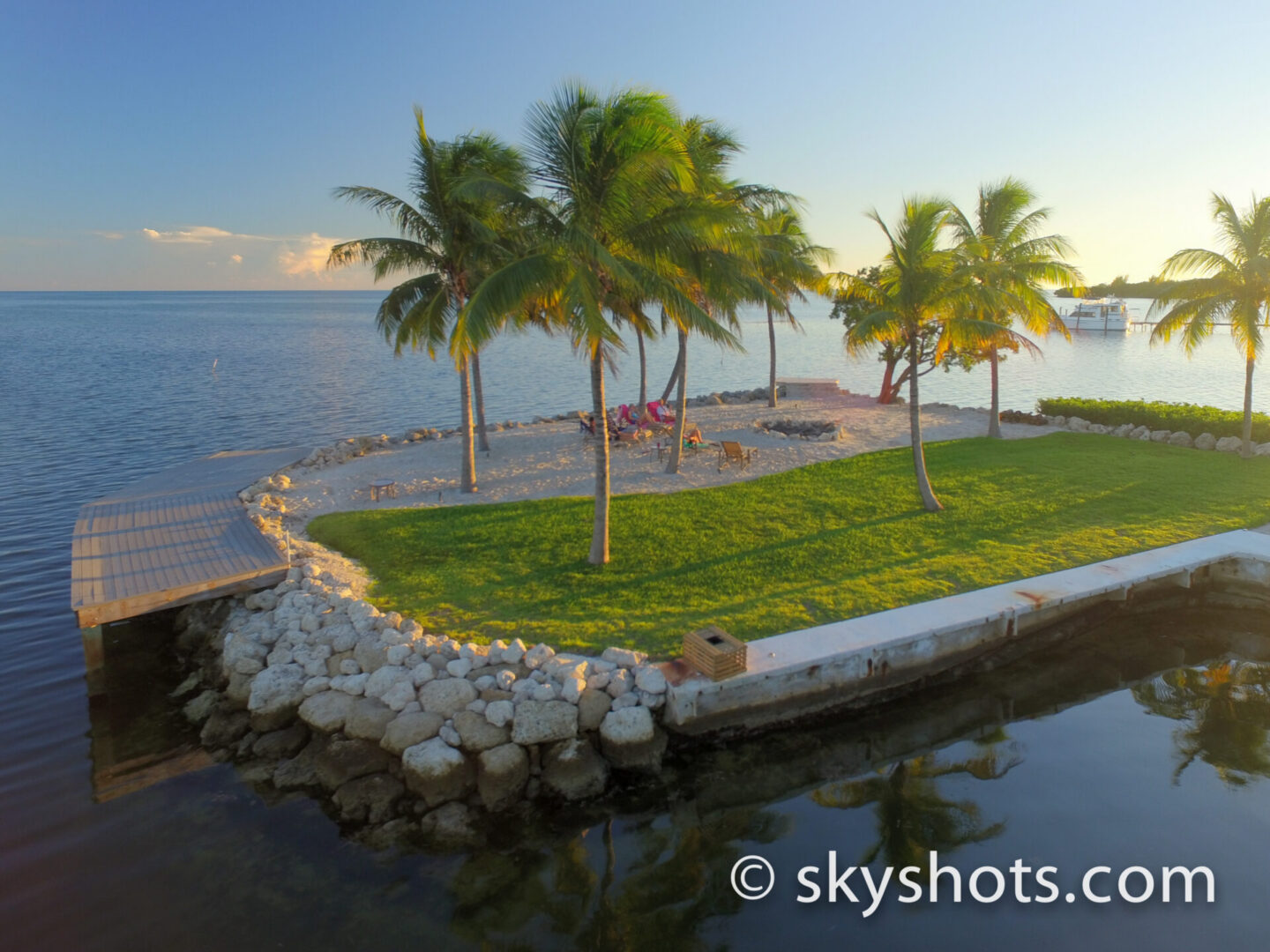 Scenic island with lush greenery