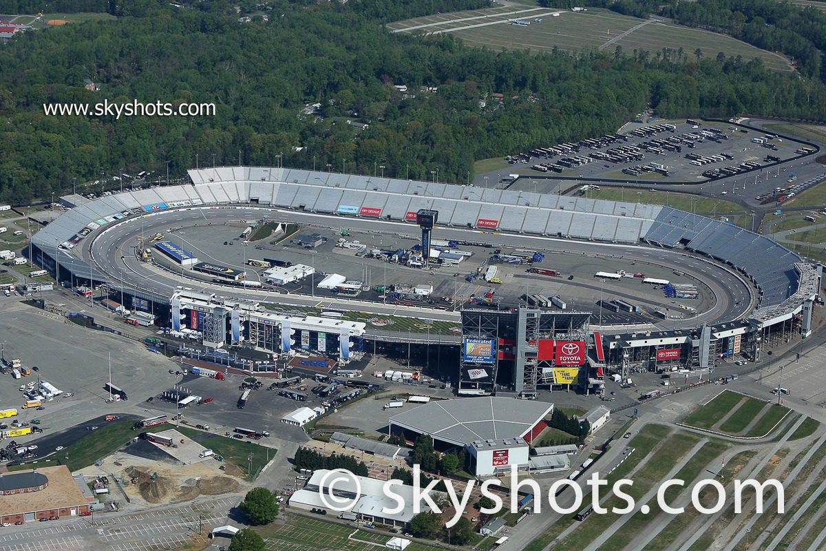 Race track with surrounding infrastructure